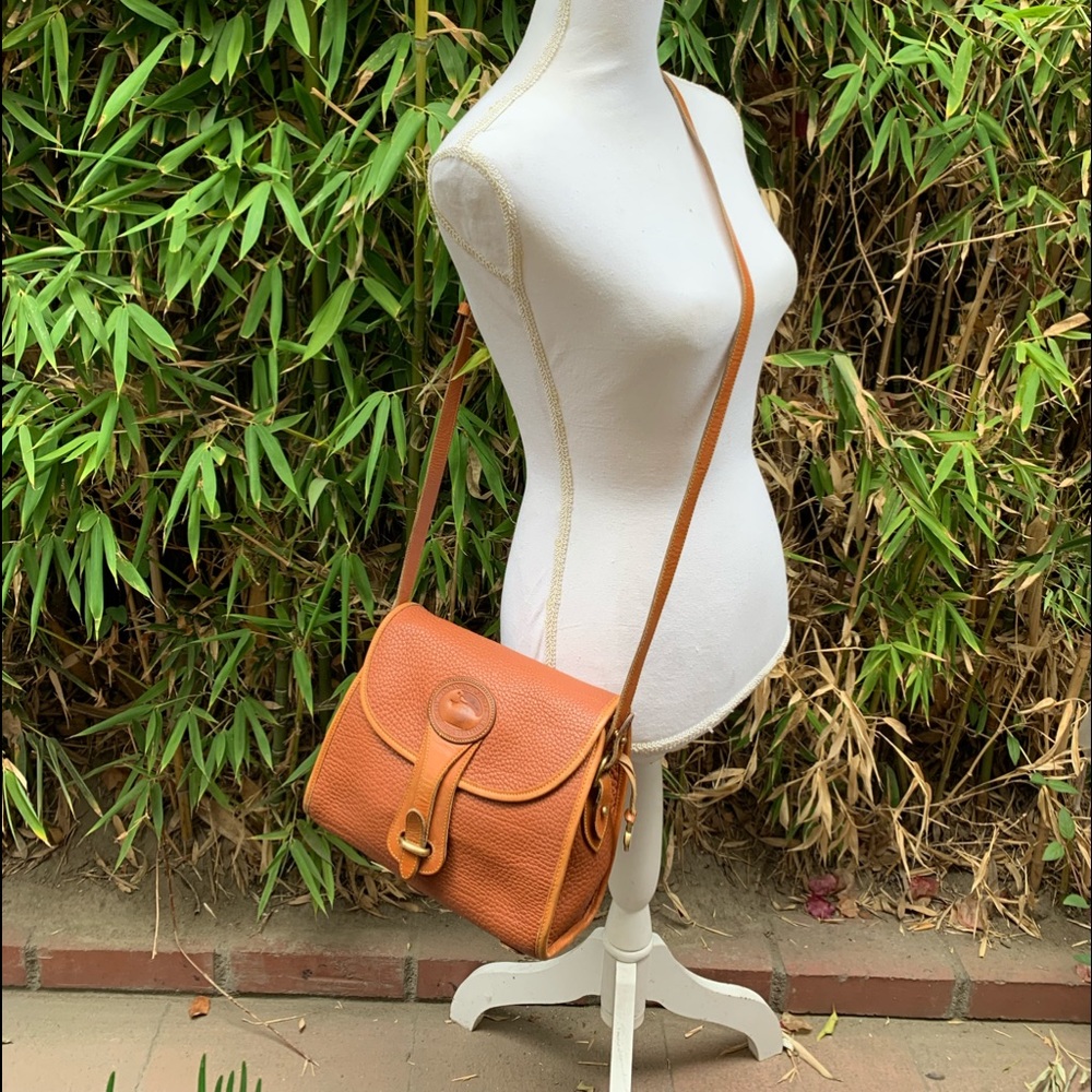 Dooney & Bourke Tan Vintage All-Weather Equestrian Crossbody Bag